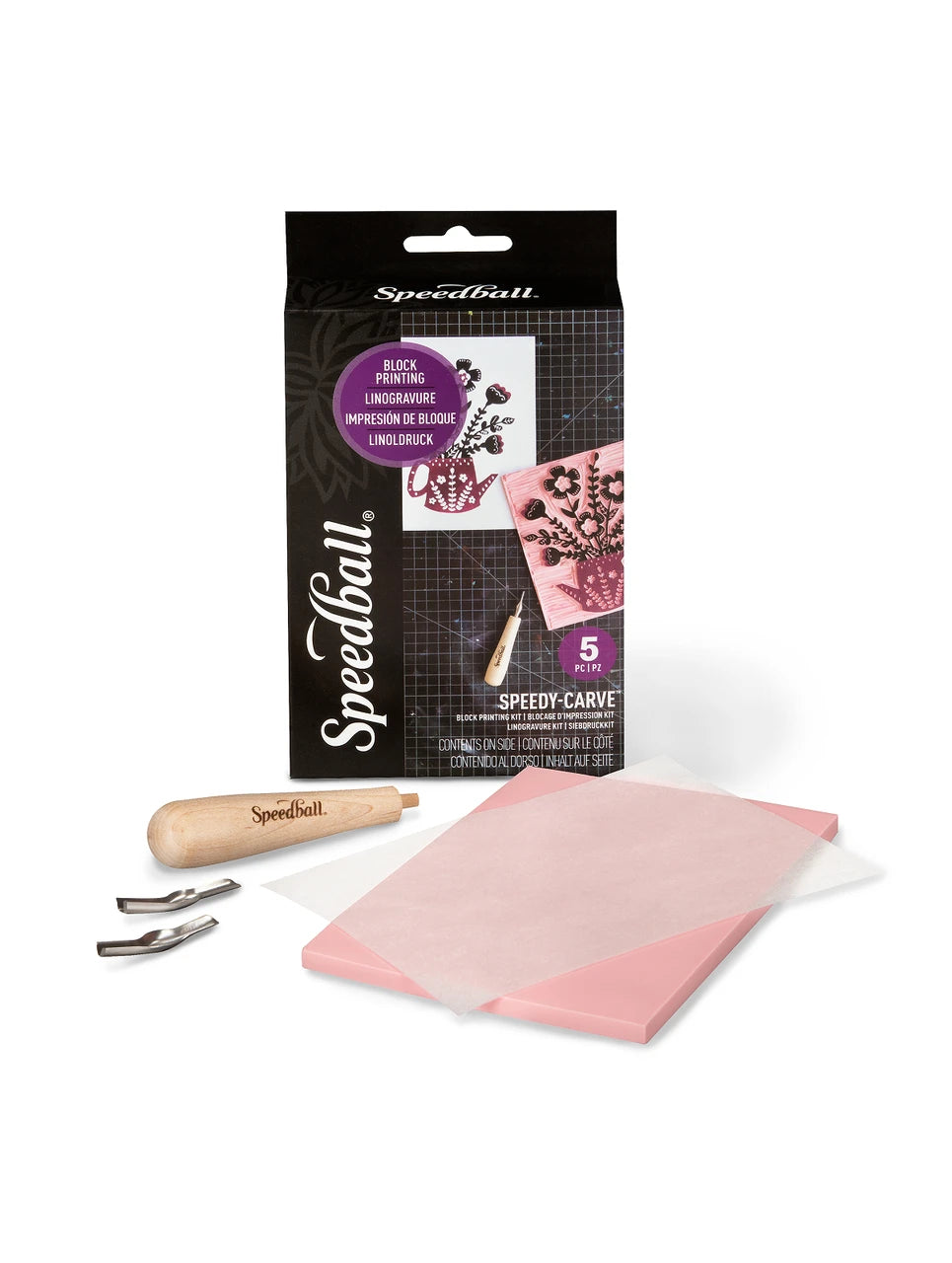 Speedball Speedy-Carve Block Printing Kit contents
