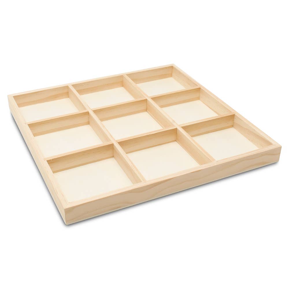 Square 9-Section Tray