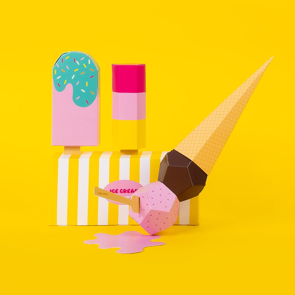 Cinqpoints 3D Paper Food – Ice Cream