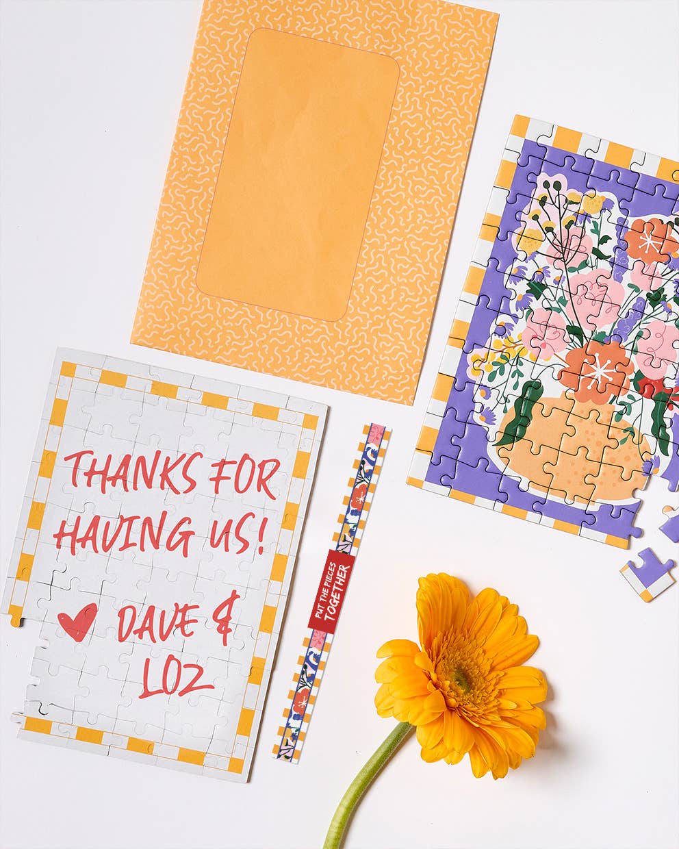 Greeting Card Jigsaw Puzzle with Envelope - Just Because