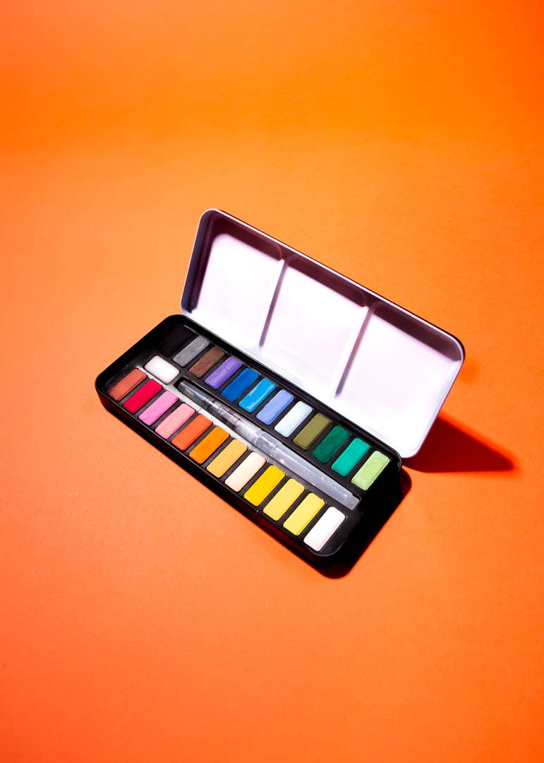 OMY Watercolor Paint Set with Water Brush