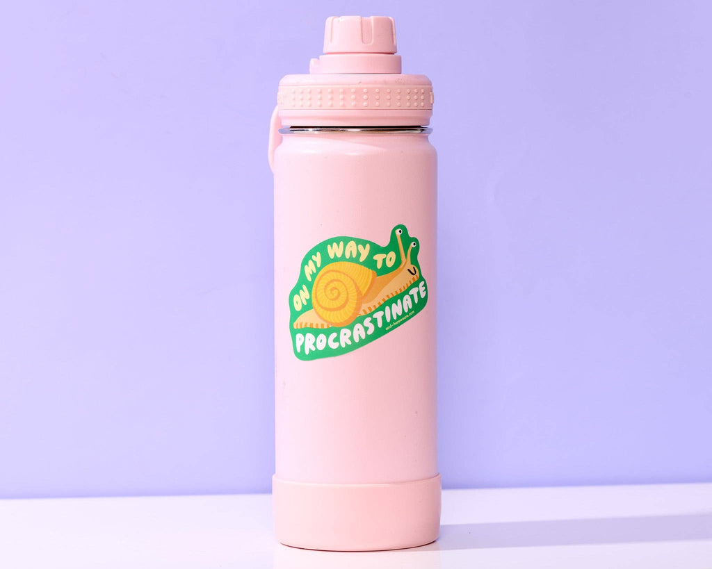 Vinyl Sticker—On My Way to Procrastinate (Snail, Relatable)