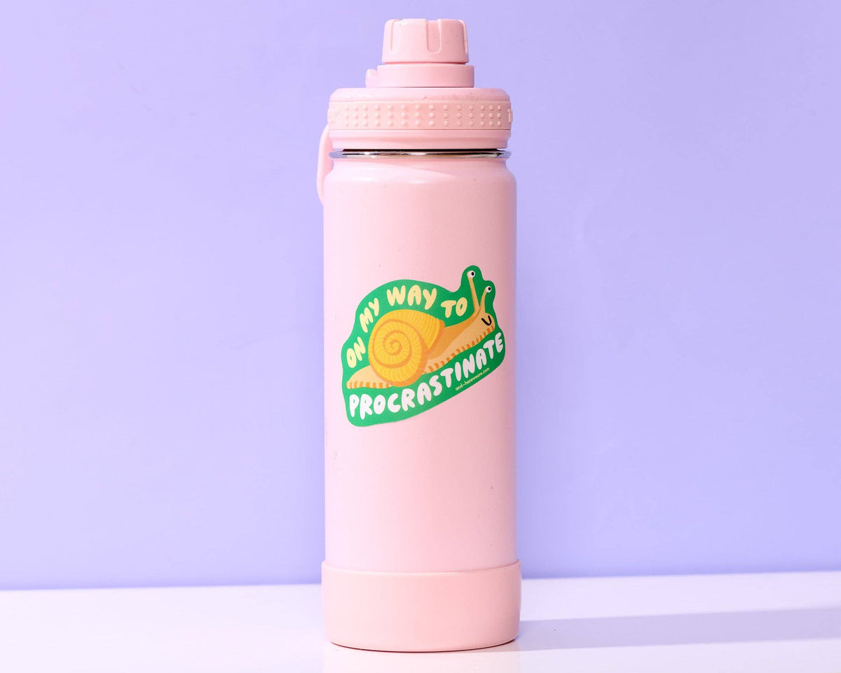 Vinyl Sticker—On My Way to Procrastinate (Snail, Relatable)