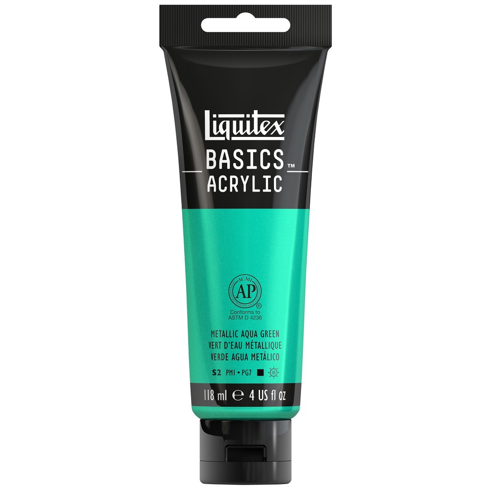 Liquitex Basics Metallic Aqua Green 118 ml tube