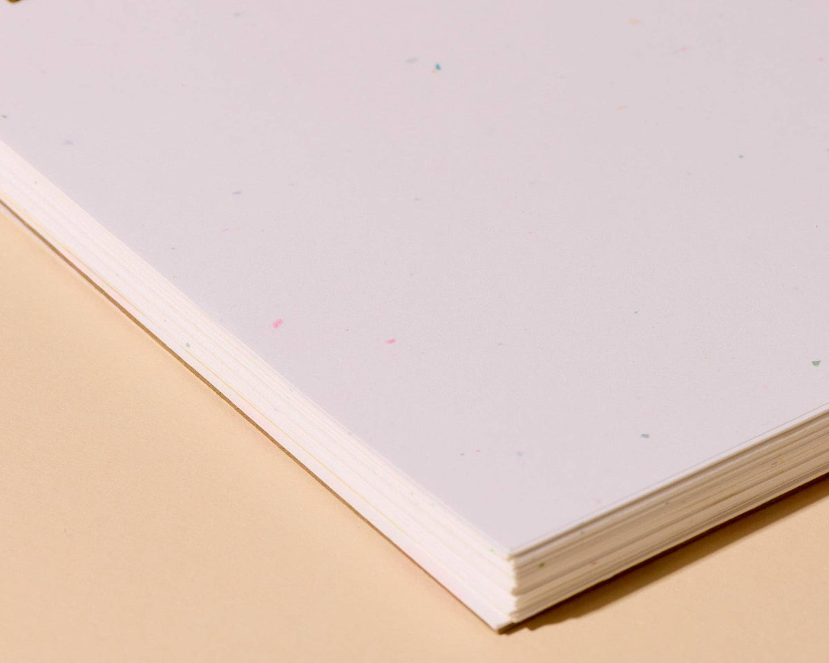 Letterpress Unlined Spiral Notebook—Red Gummy Fish