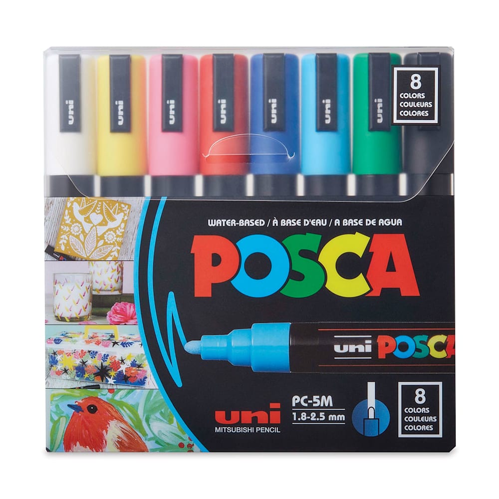 POSCA PC-5M Paint Marker Basic 8 Color Set