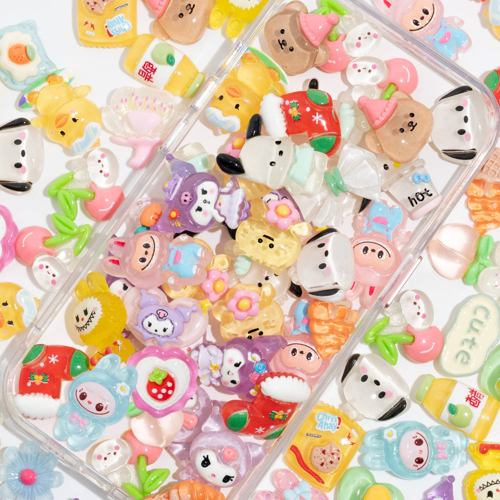 100 PCS Mixed Decoden Charms, Flatback Resin Charms