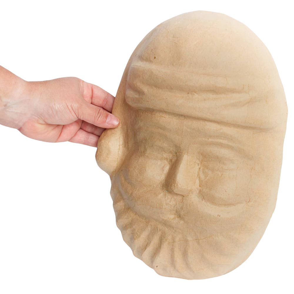 14" Paper Mache Christmas Holiday Santa Claus Mask