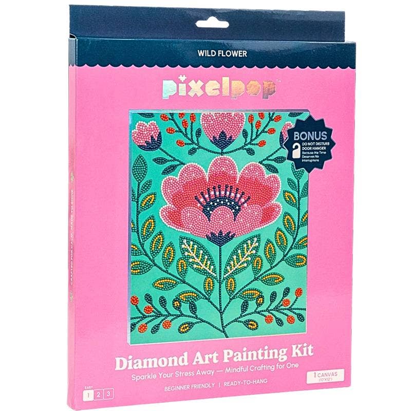 PixelPop Diamond Art – Wildflower – Adult Craft Kit