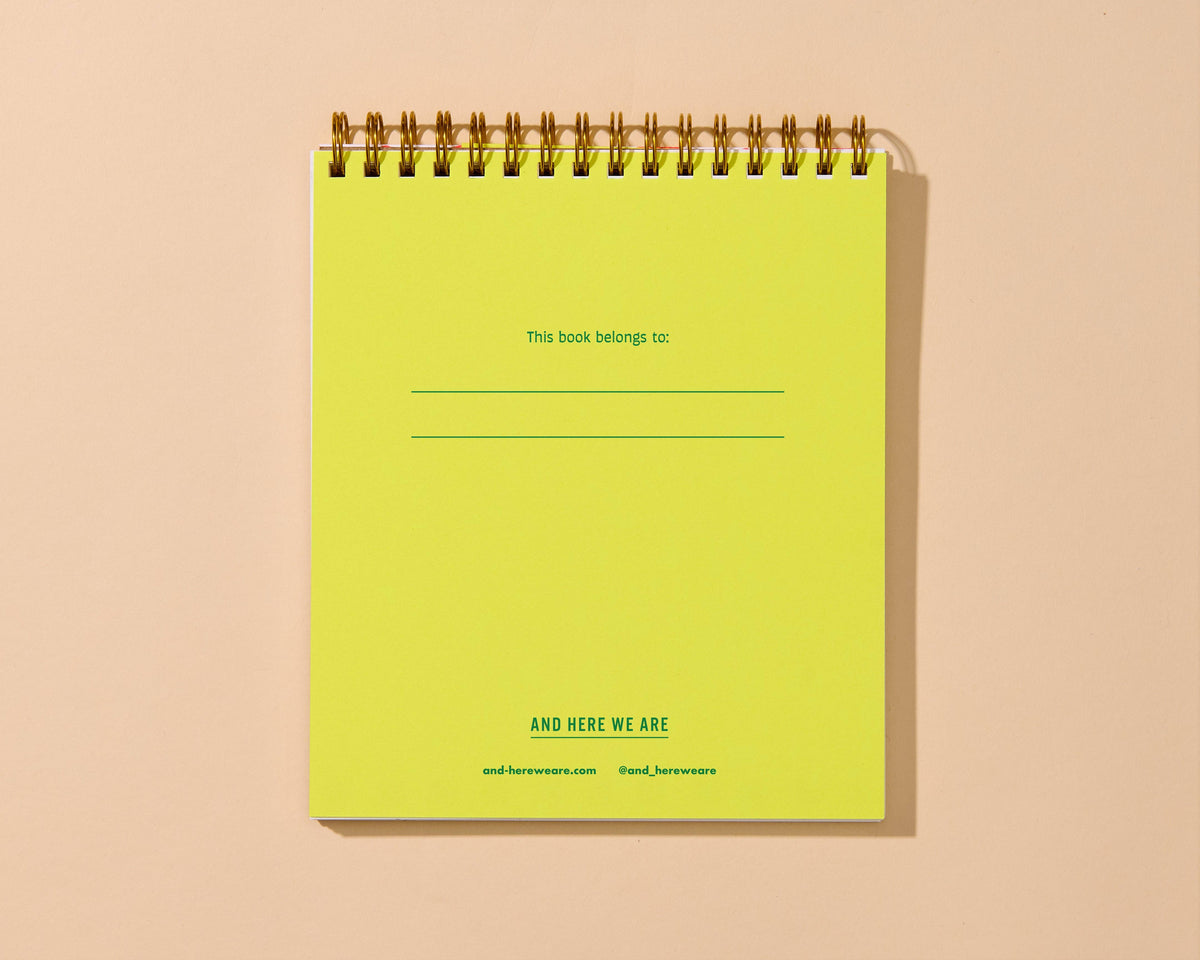 Letterpress Unlined Spiral Notebook—Red Gummy Fish