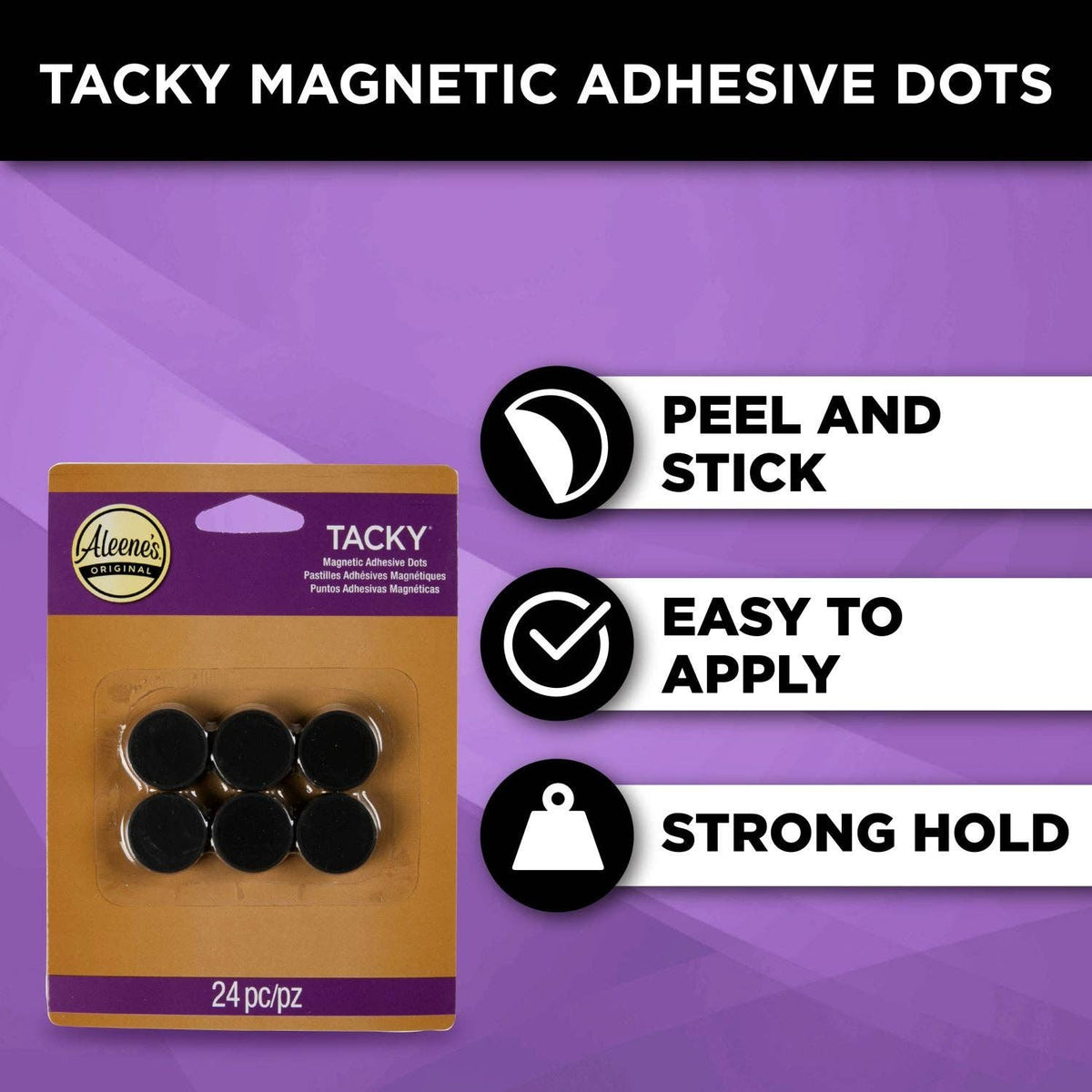 Aleene's Tacky Magnetic Adhesive Dots, 24 Pack