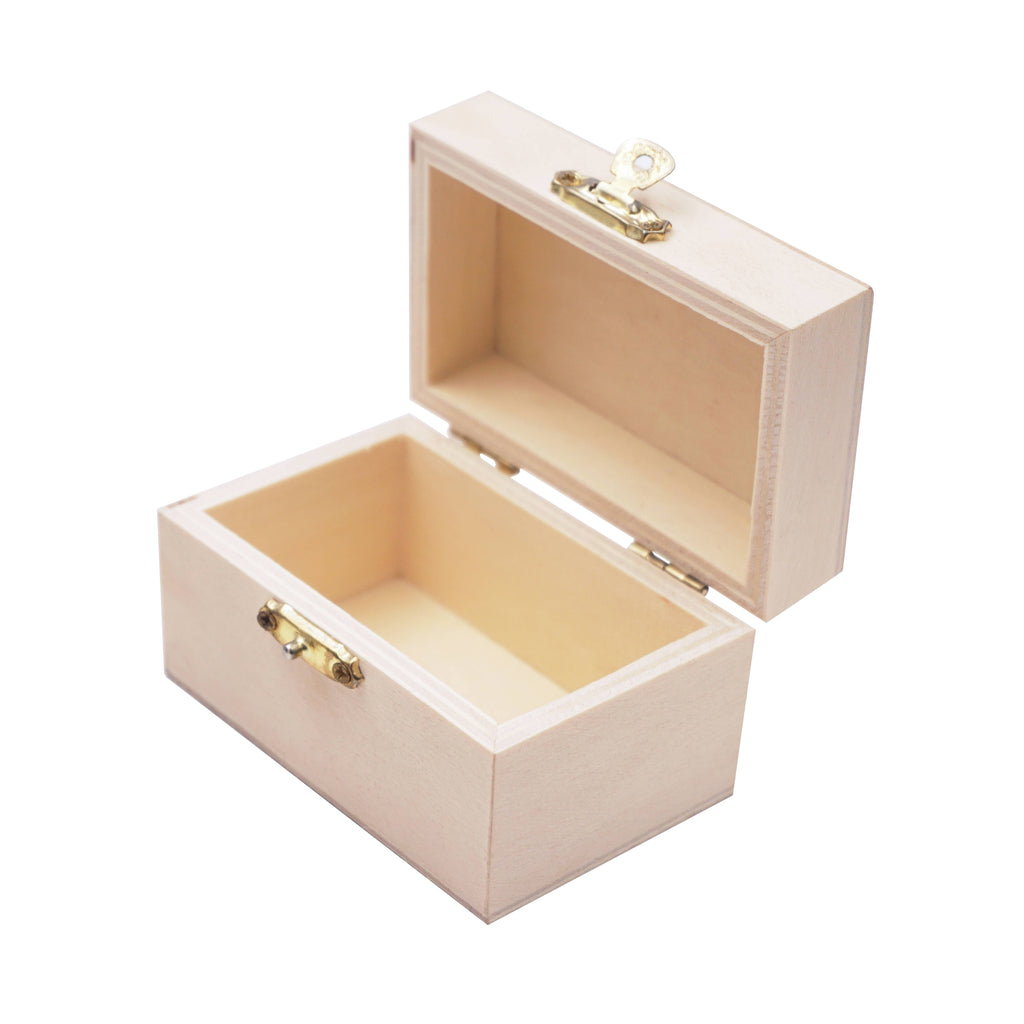Unfinished Wooden Jewelry Box, 3 Designs