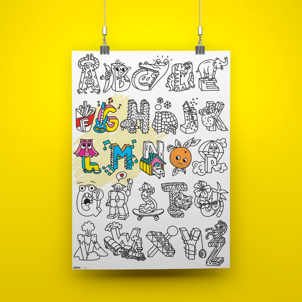 OMY Giant Coloring Poster – ABC