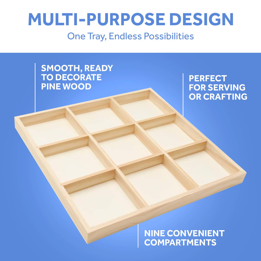 Square 9-Section Tray