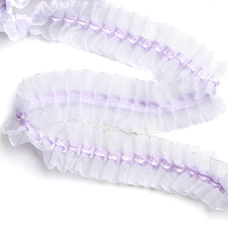 Ruffled Ribbon & Organza Trim  (20yds) - Select Color