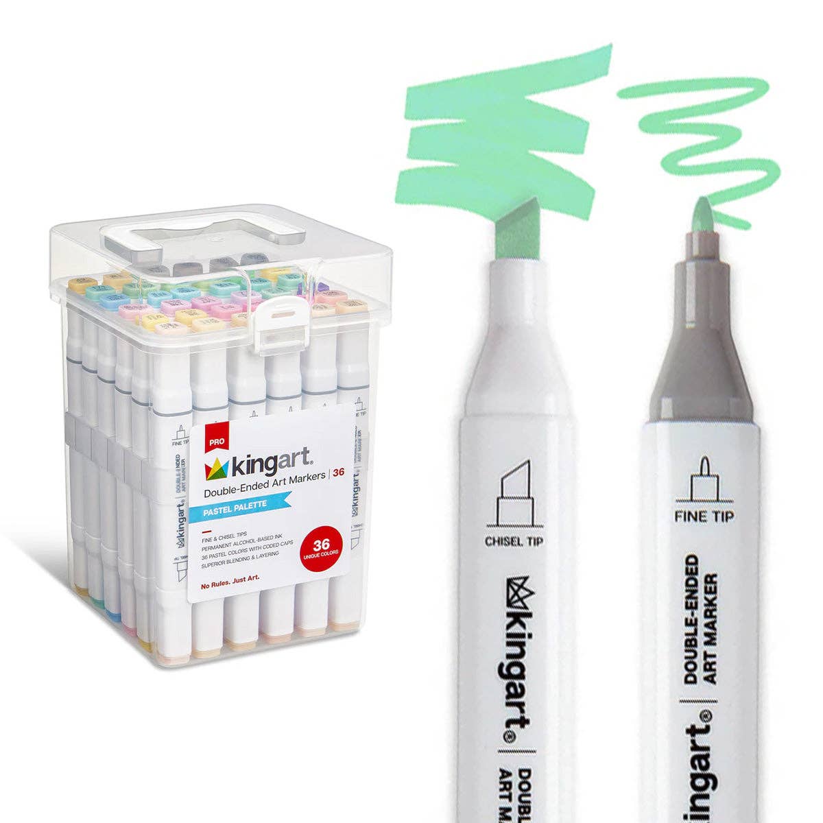 PRO Double-Ended Alcohol Markers - 36 Pastel Colors