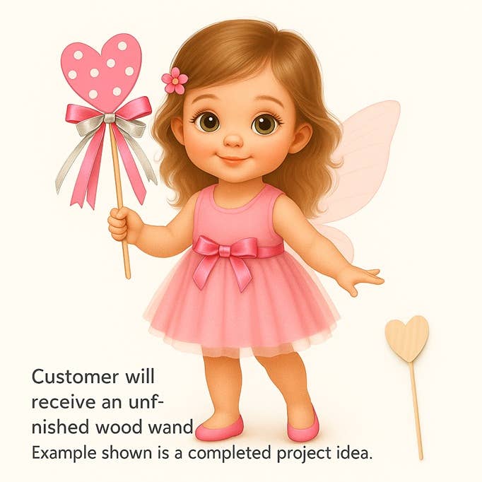 Unfinished Wooden Heart Wand – Craft, Decor & Costume Magic