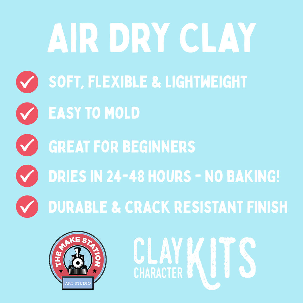 Gingerbread Ornament Air Dry Clay Kit | Christmas DIY Craft