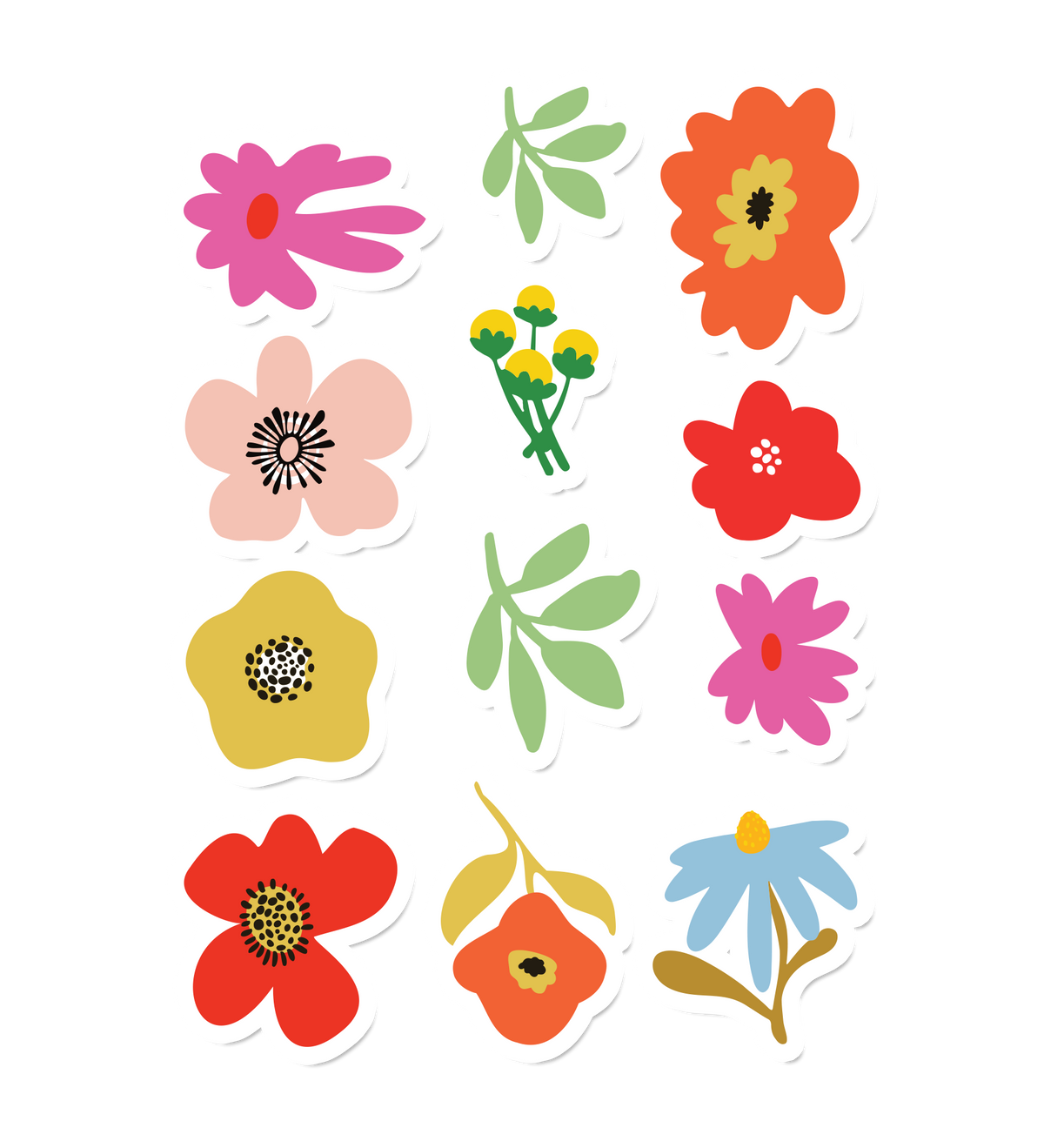 Vintage Flower Decor Tattoos - Mix (12 Tattoos)