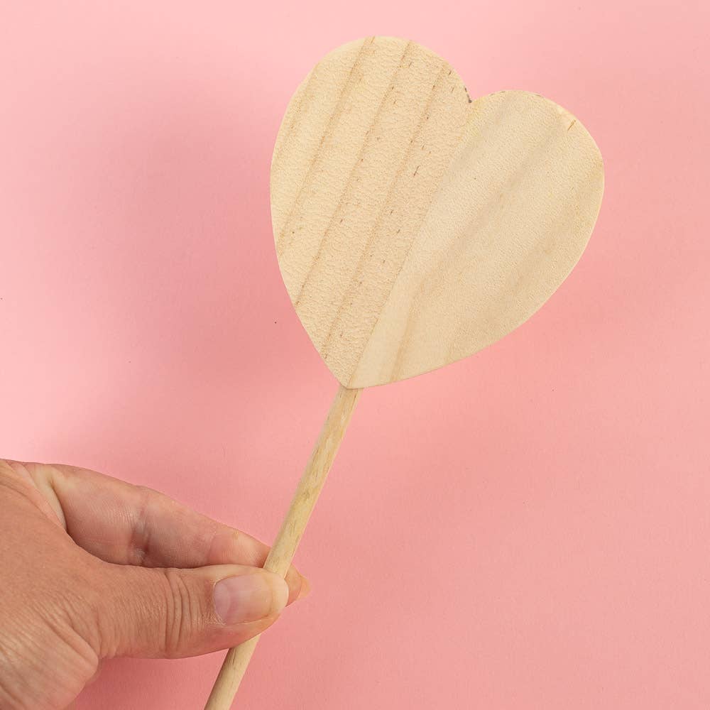 Unfinished Wooden Heart Wand – Craft, Decor & Costume Magic