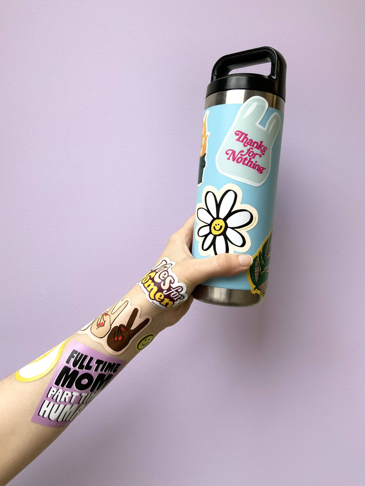 Vinyl Sticker—Happy Daisy (Cute, Floral, Smiley)