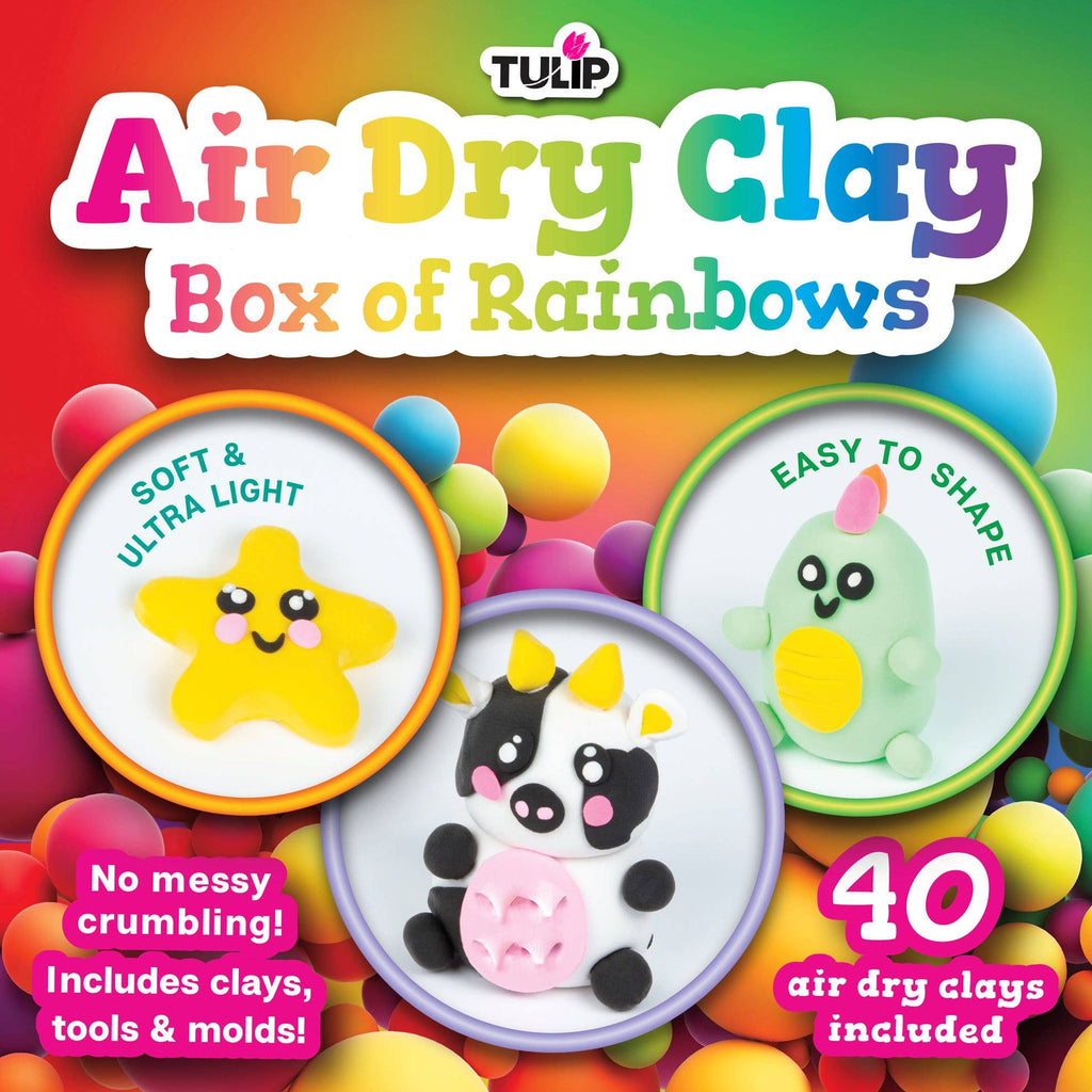 Tulip Air Dry Clay Box of Rainbows 47 pc Kit