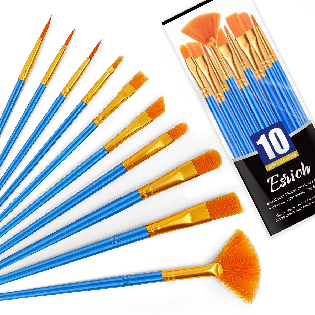 ESRICH 10PCS Paint Brushes