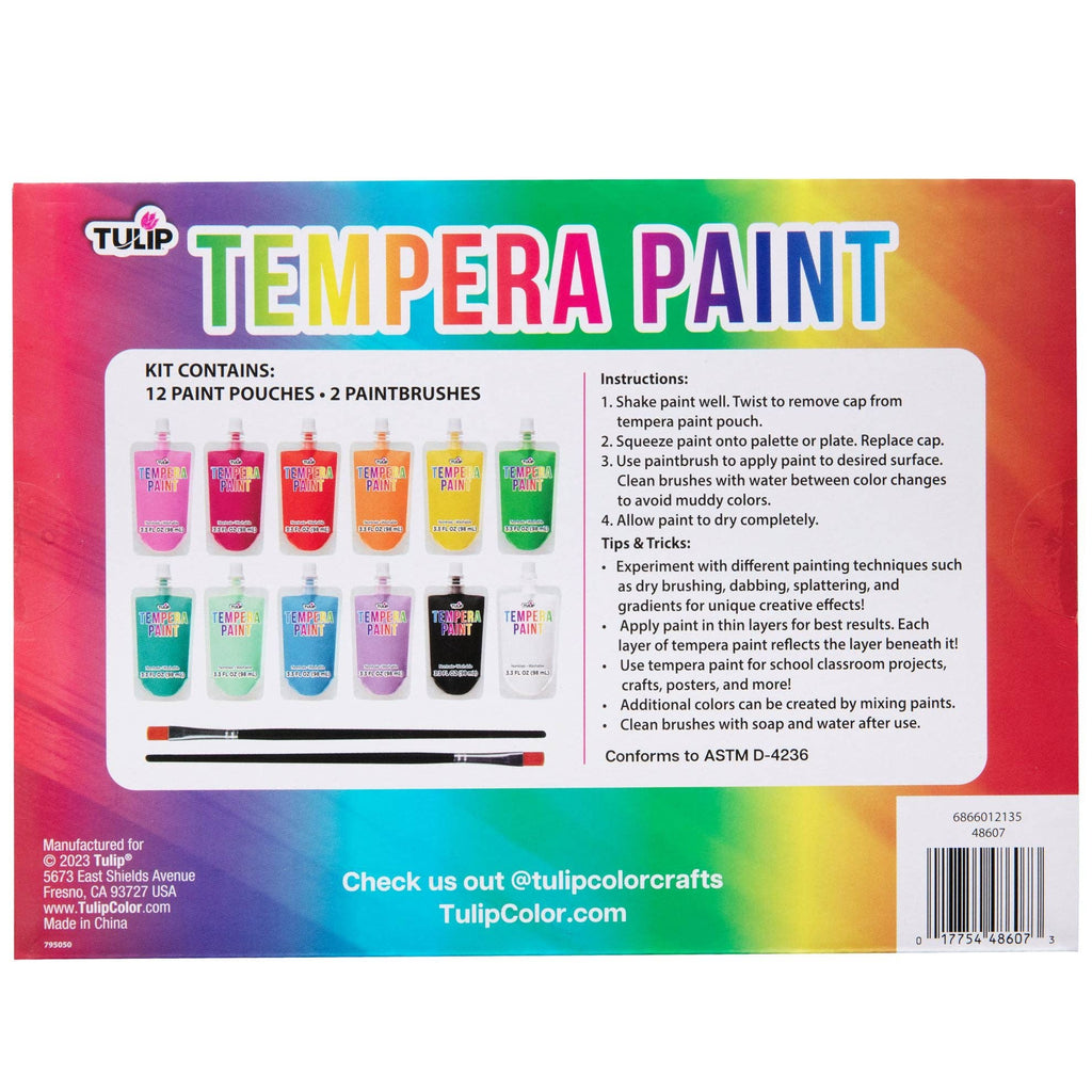 Tulip Tempera Paint 12-Color Kit
