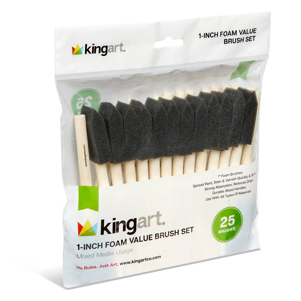 Value Pack 1” Foam Brush Set - 25 pc