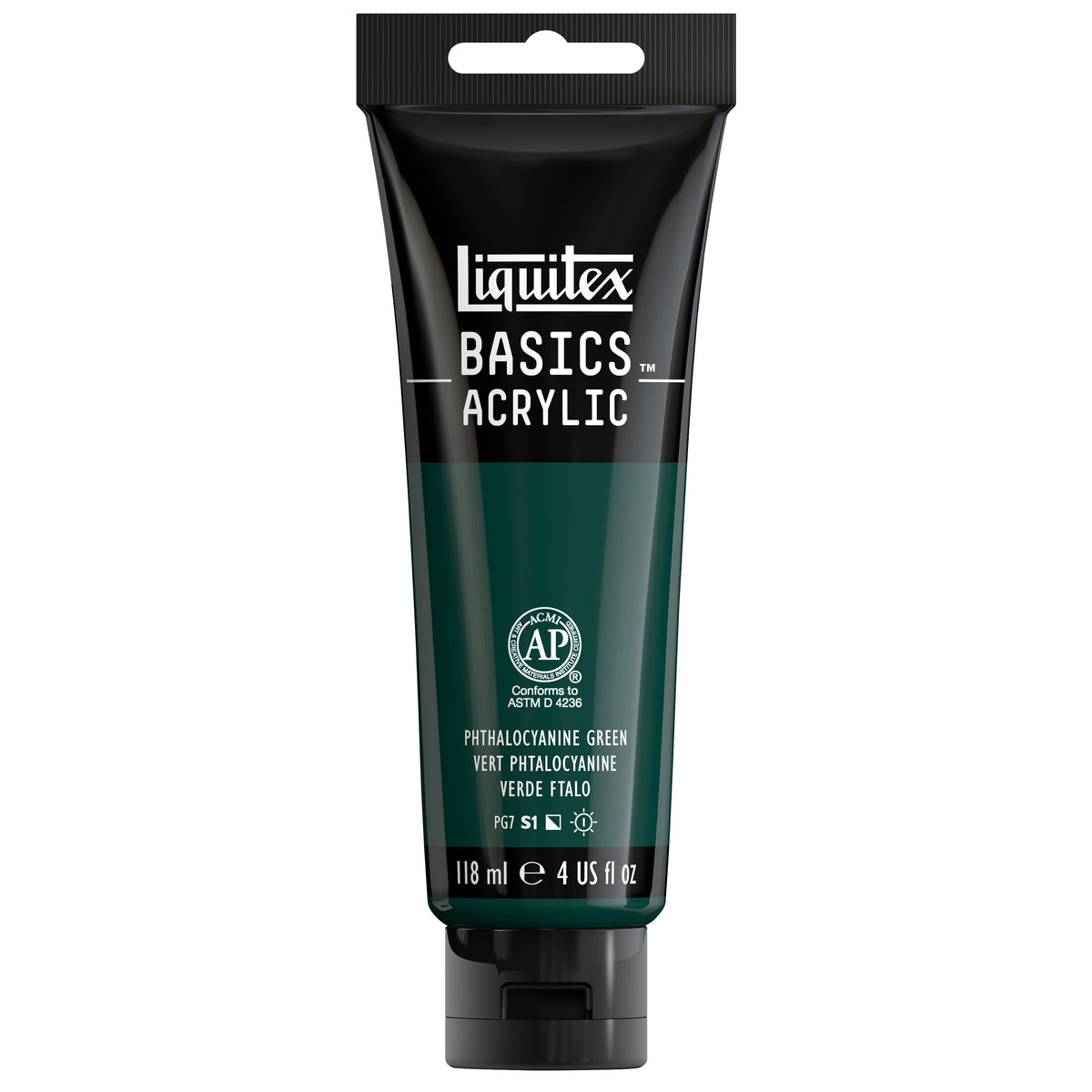 Liquitex Basics Phthalocyanine Green 118 ml tube
