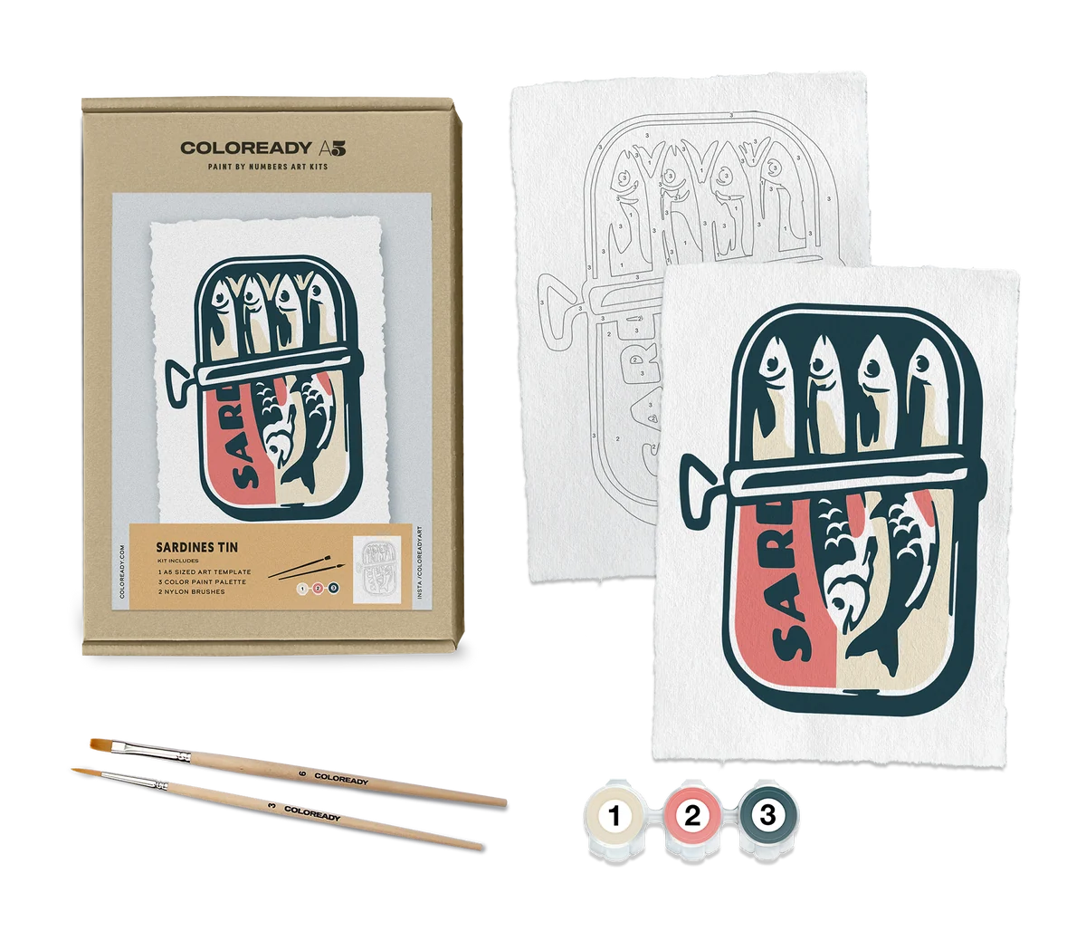 Coloready Paint-by-Number Kit – Sardines Tin