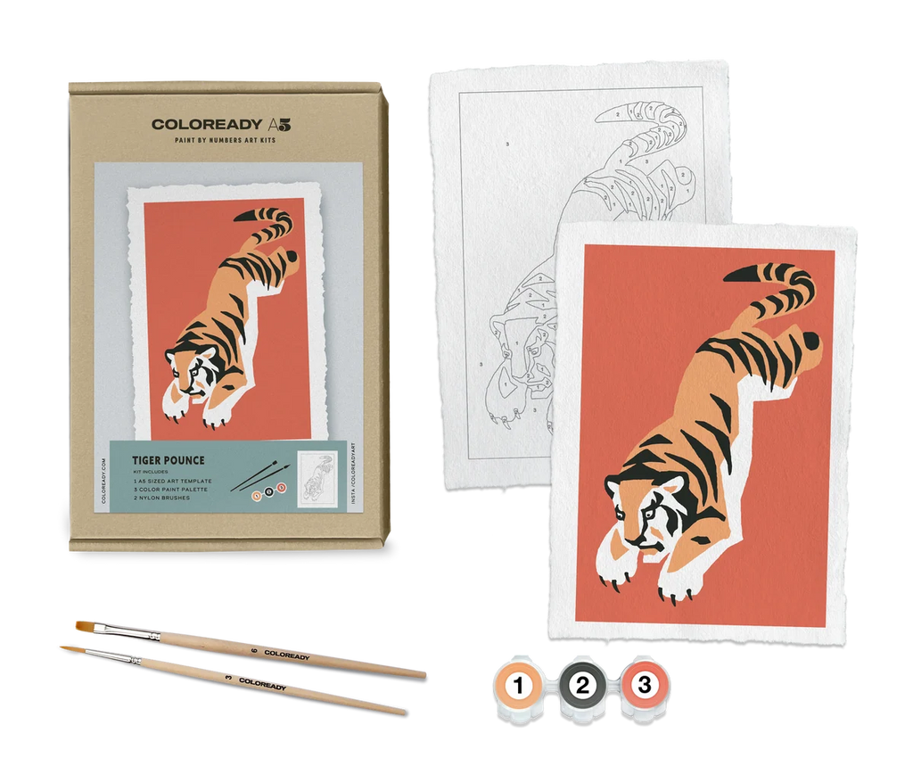 Coloready Paint-by-Number Kit – Tiger Pounce