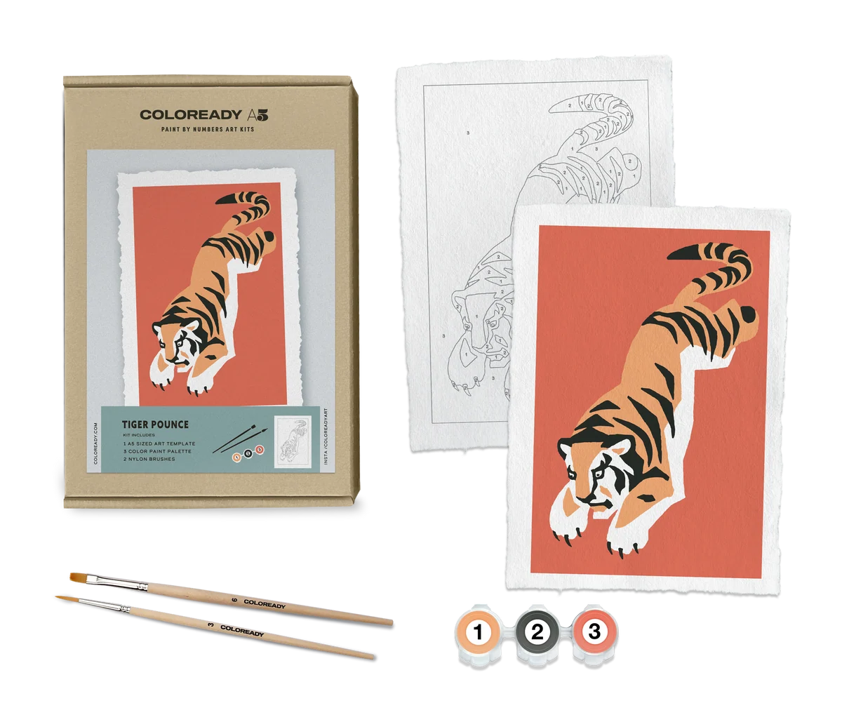 Coloready Paint-by-Number Kit – Tiger Pounce
