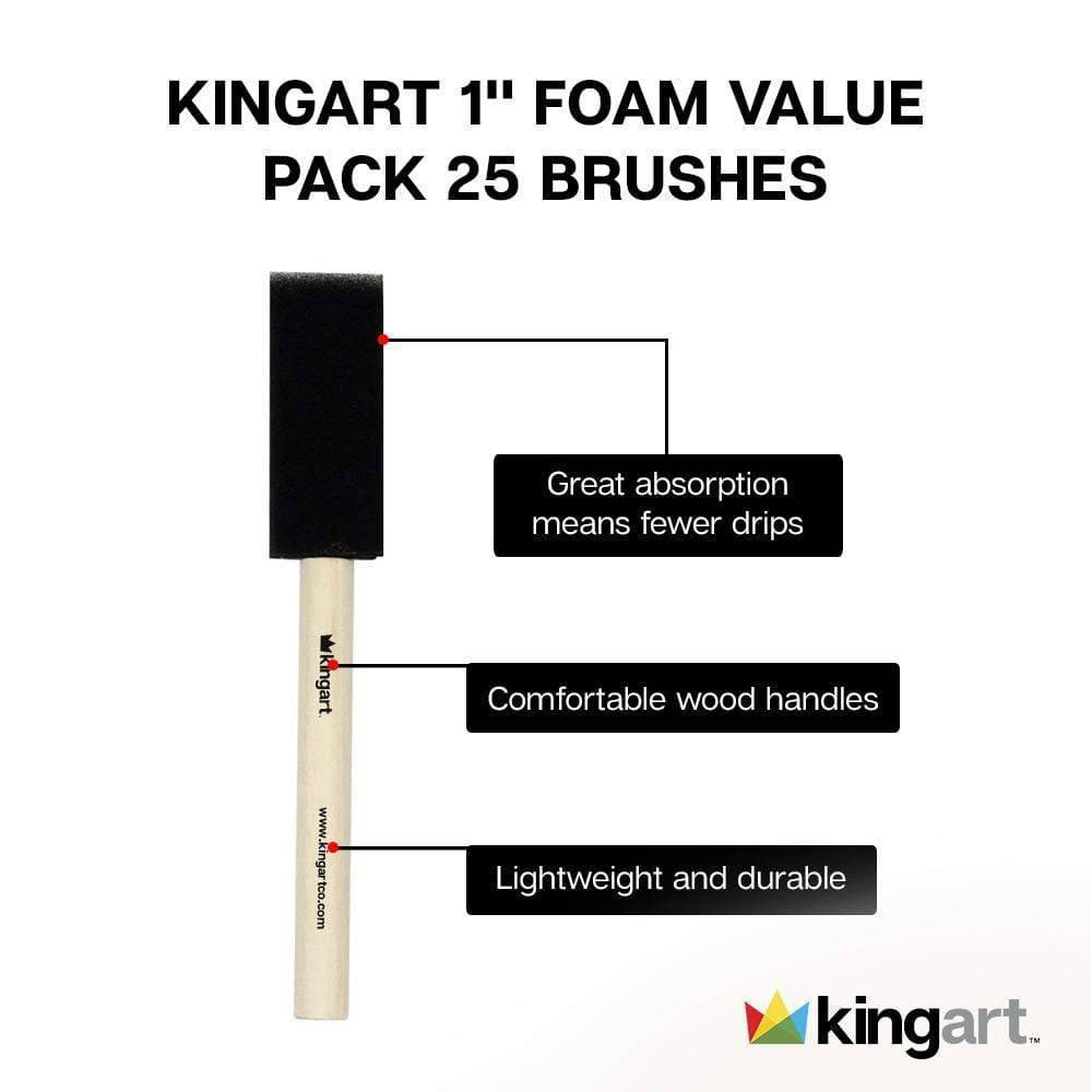 Value Pack 1” Foam Brush Set - 25 pc