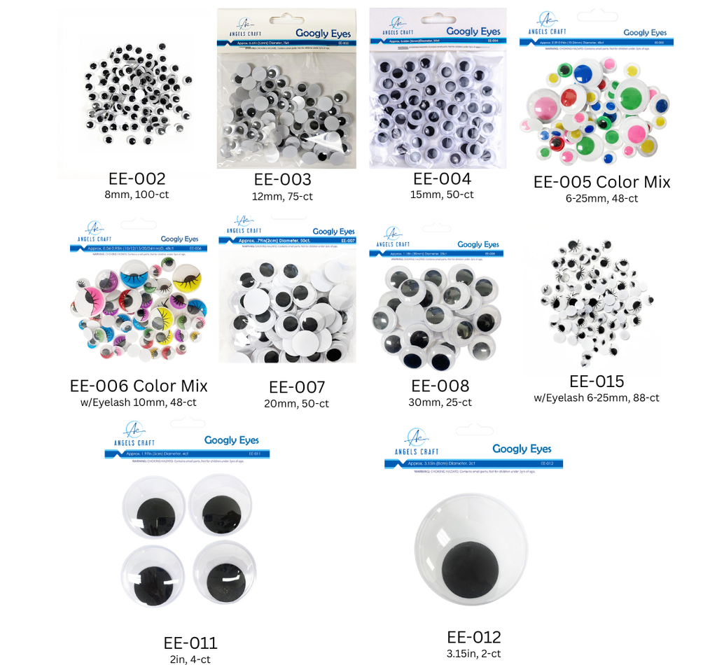 Googly Eyes, various styles, colors, sizes