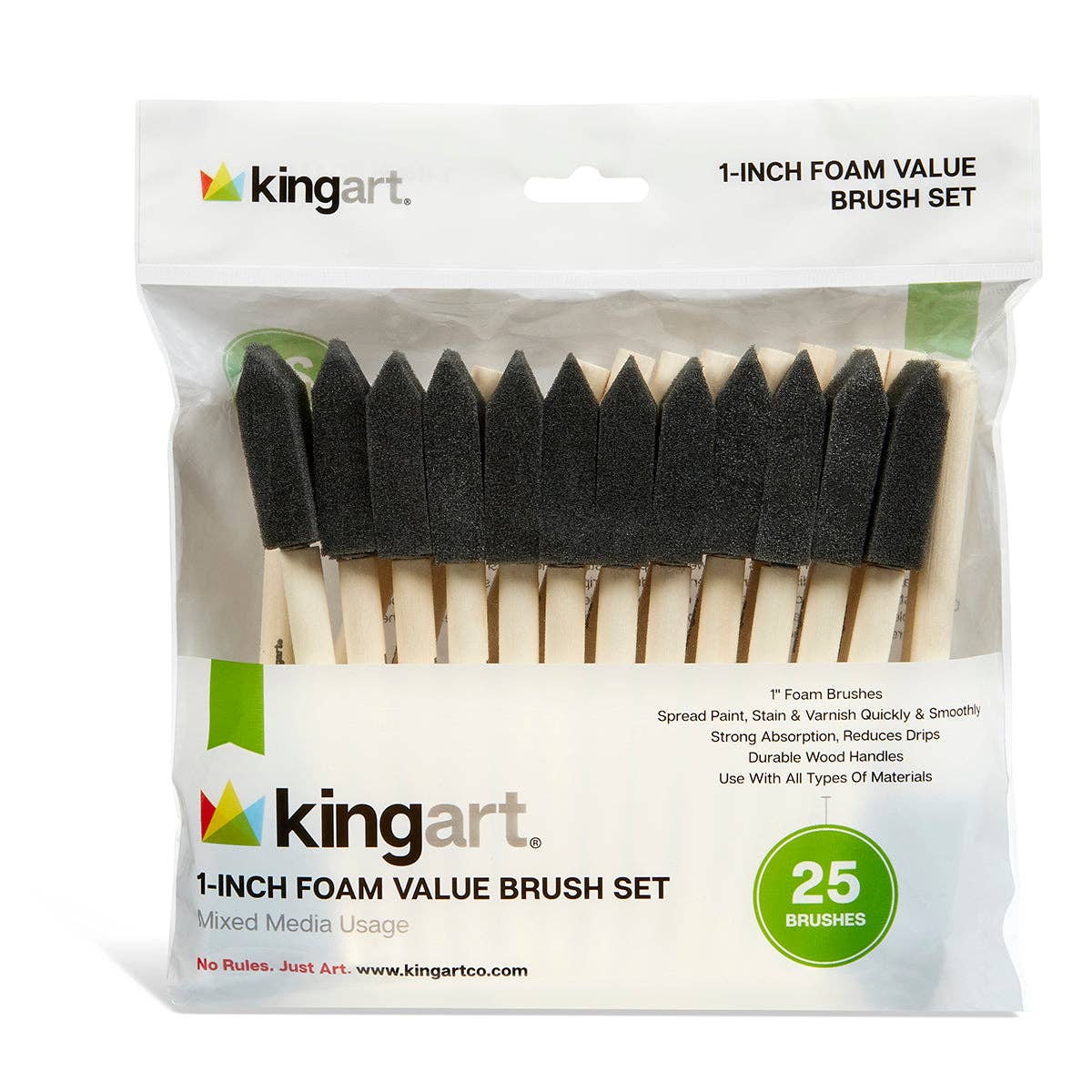 Value Pack 1” Foam Brush Set - 25 pc