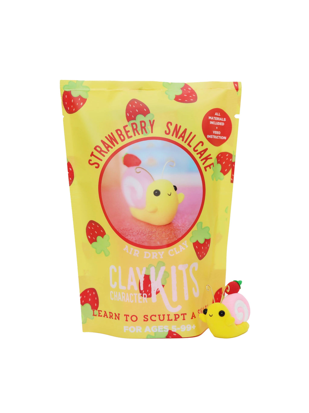 Strawberry Snailcake DIY Clay Kit