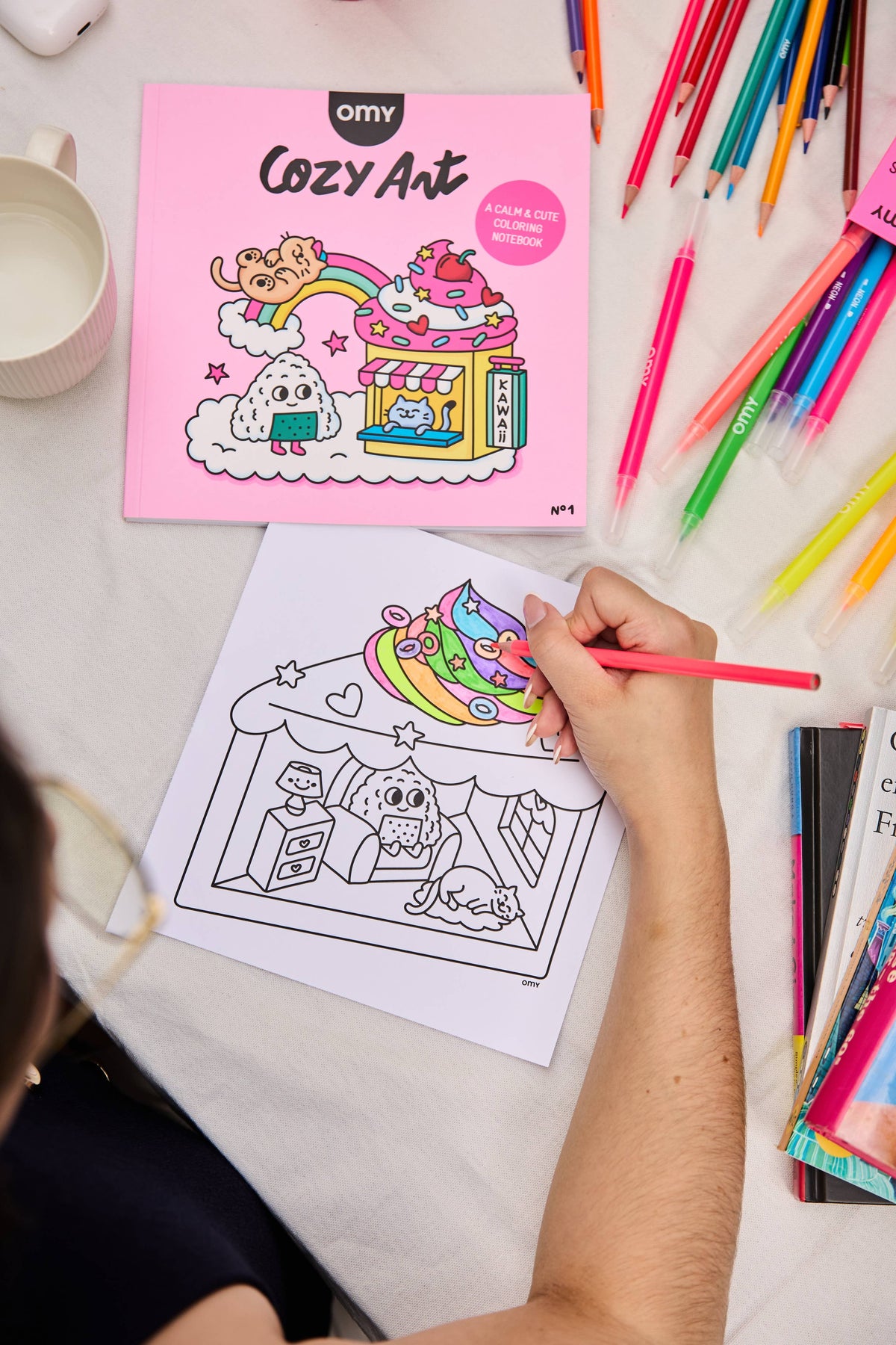 OMY Cozy Art Coloring Book – Kawaii