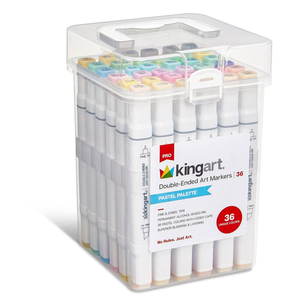 PRO Double-Ended Alcohol Markers - 36 Pastel Colors