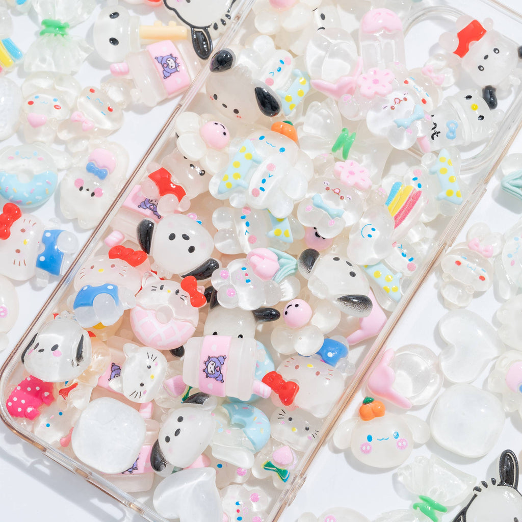 100 PCS Mixed Decoden Charms, Flatback Resin Charms