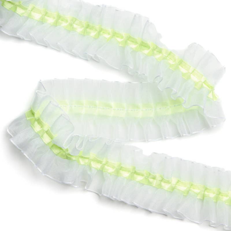 Ruffled Ribbon & Organza Trim  (20yds) - Select Color