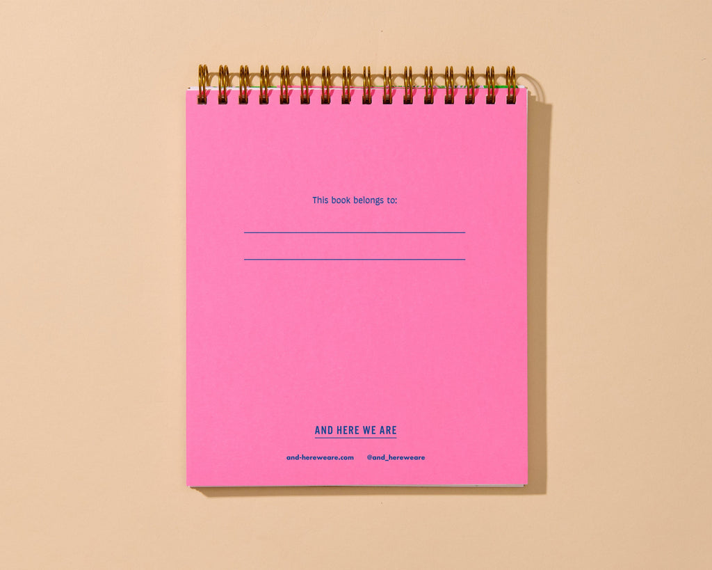Letterpress Unlined Spiral Notebook—Violets (Pansies, Floral)