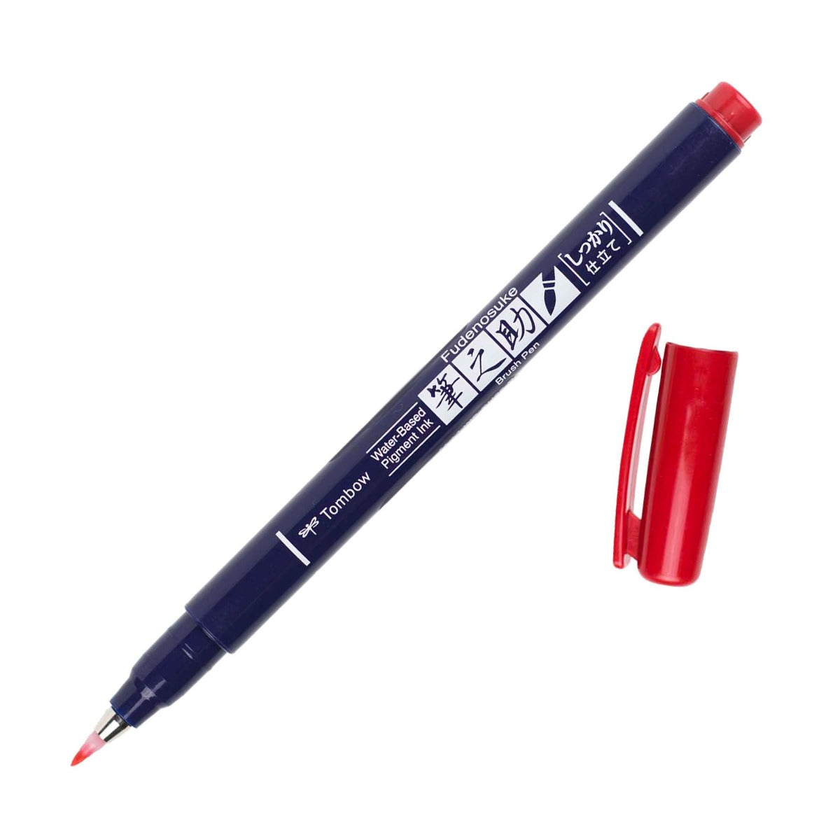 Tombow Fudenosuke Hard Tip Brush Pen, Red