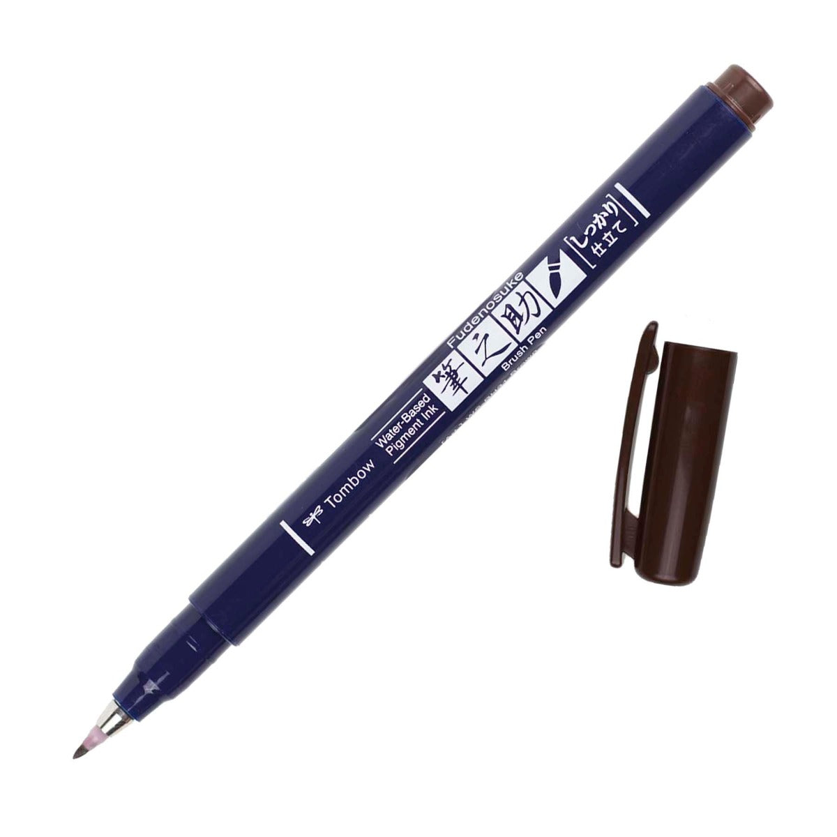 Tombow Fudenosuke Hard Tip Brush Pen, Brown